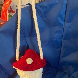 Hand crocheted big mushroom 🍄 purse